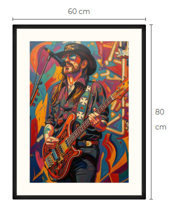 Uusi Lemmy Motörhead art print taulu 60 cm x 80 cm