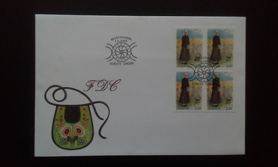 FDC Åland nelilö Kansanpuvut 1,90mk 1.6.1993 LaPe 72