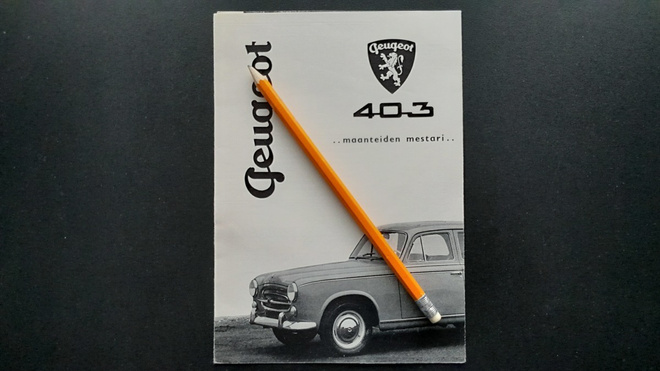 Peugeot 403 automalliston esite 1960