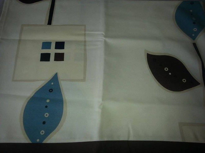 Lehtikuvioinen verho kappa noin 50x266cm