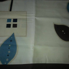 Lehtikuvioinen verho kappa noin 50x266cm - pikkukuva 1