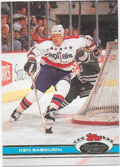 1991-92 Stadium Club #396 Ken Sabourin Washington Caps gooni