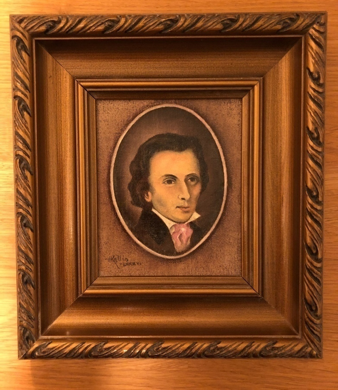 Chopinin muotokuva öljyvärimaalaus