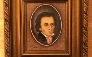 Chopinin muotokuva öljyvärimaalaus