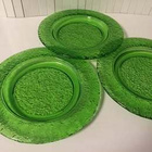 Humppila Talonpoika vihreät lasilautaset 6 kpl 23 cm - pikkukuva 1