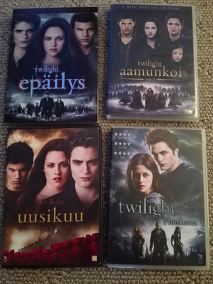 Twilight-elokuvat (4 kpl) dvd:llä