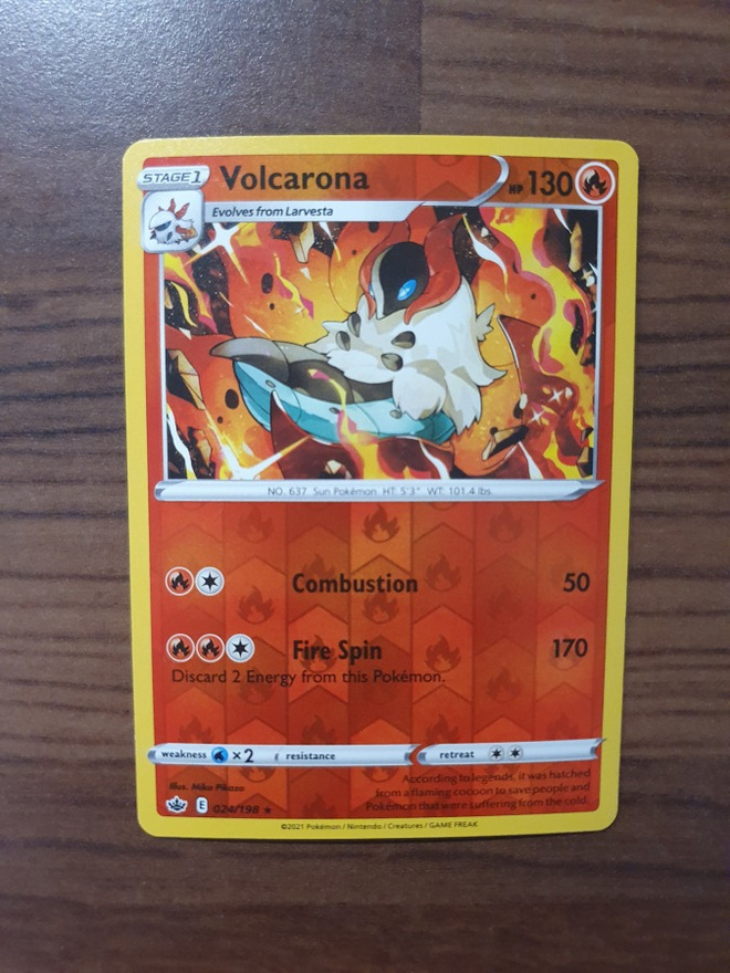 Pokemon Volcarona 024/198 Reverse holo rare