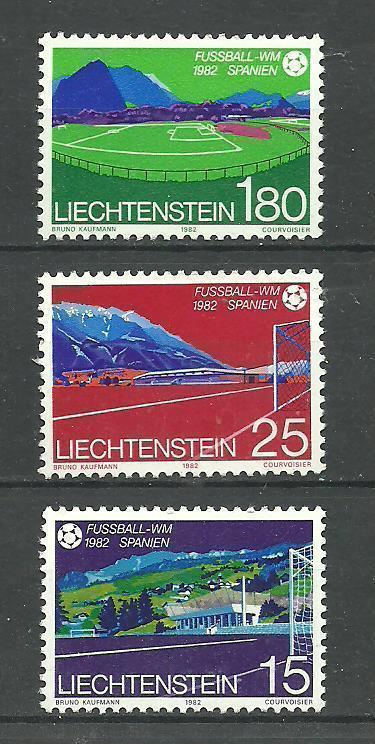 JALKAPALLO MM-82 sarja LIECHTENSTEIN 1982 **