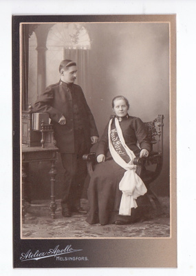 VANHA Kabinetti Valokuva Pelastusarmeija Helsinki 1900-l