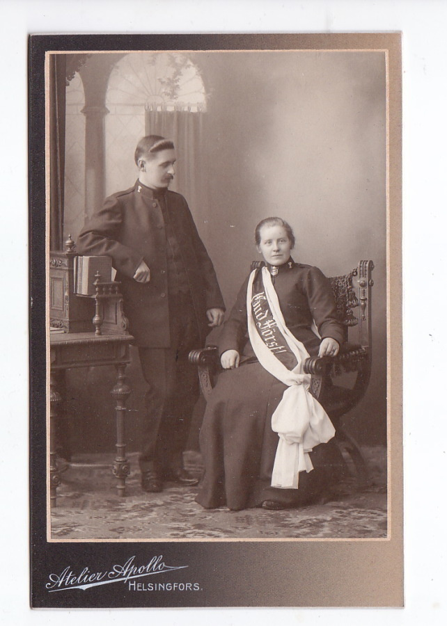 VANHA Kabinetti Valokuva Pelastusarmeija Helsinki 1900-l