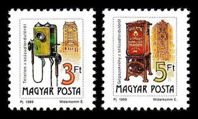 Unkari 4067-8 ** Käyttösarja postipalvelut (1990)