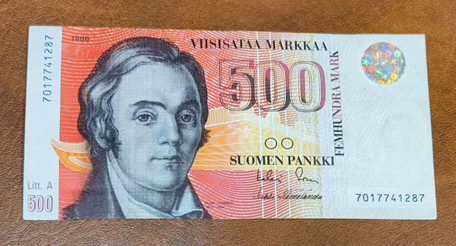 500 markkaa v. 1986 Litt.A