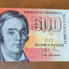 500 markkaa v. 1986 Litt.A - pikkukuva 1