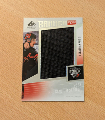 2023-24 SP Game Used Sebastian Aho Banner Year #BYSS-SA