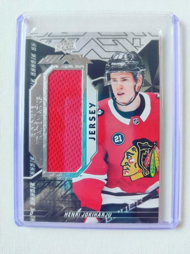 Henri Jokiharju - 18-19 UD Black Rookie Trademarks Jersey