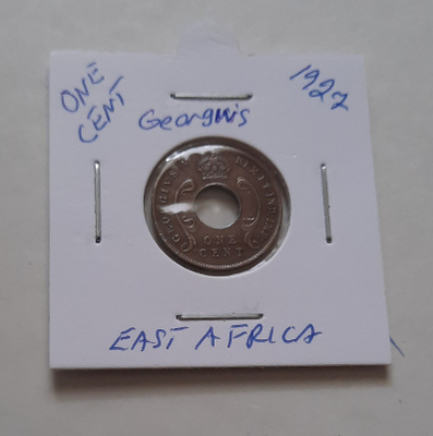 Itä-Afrikka one cent George V