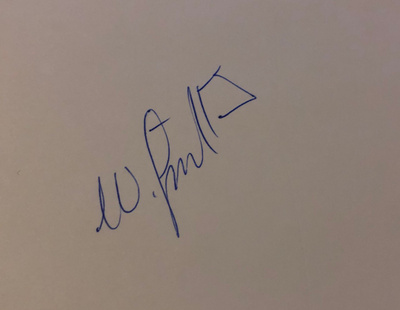 Werner Günthör nimikirjoitus paperilla