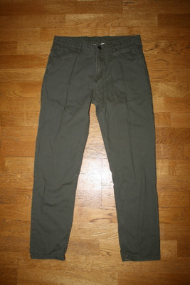 H&M vihreät puuvillahousut / chinot 164