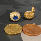 Swarovski kristalli korvakorut sininen kivi korvakorut - pikkukuva 3