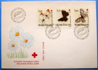 FDC-22.5.1986 SPR Perhoset 3 kpl(470)