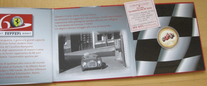 Palau 1 $ 2007 PROOF Ferrari 60 v