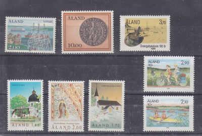 Åland merkkejä postituoreena esim 1984 10 mk.