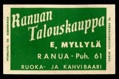 Ranuan Talouskauppa E. Myllylä, Ranua