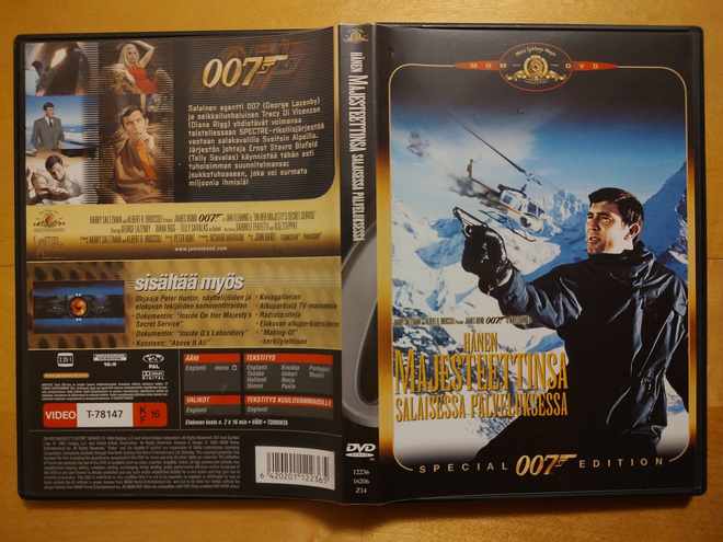 Hänen majesteettinsa salaisessa palveluksessa DVD