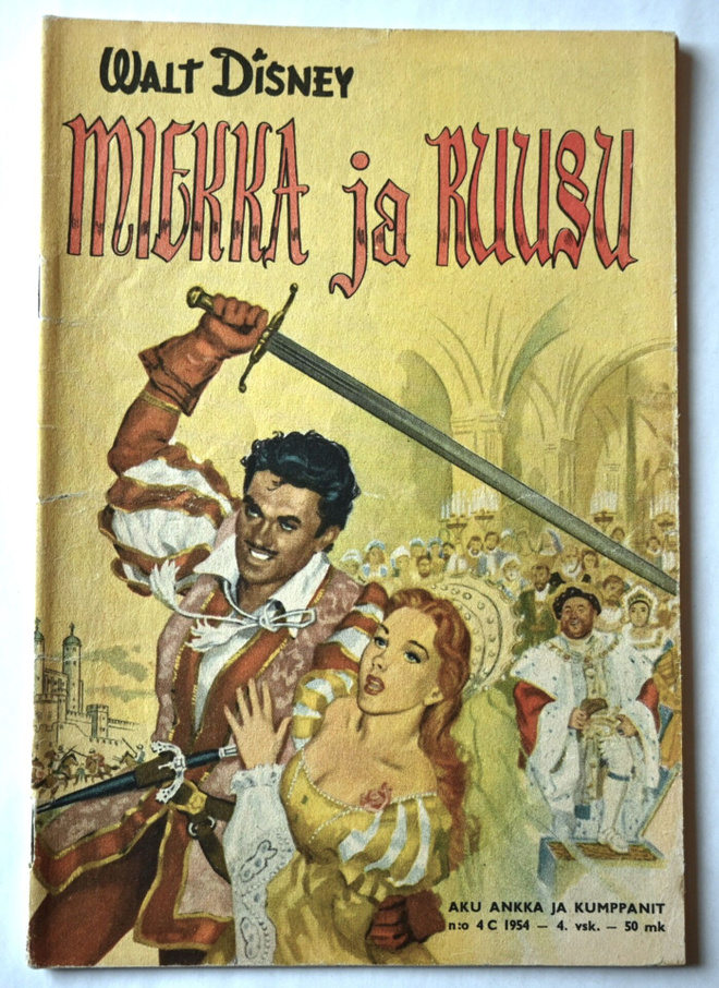 Aku Ankka ja kumppanit 4 1954 Miekka ja ruusu