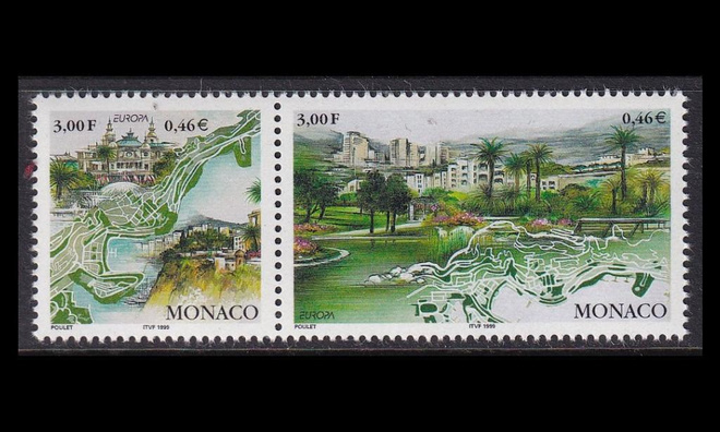 Monaco 2454-5p ** Europa luonnonpuistot (1999)