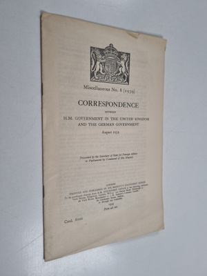 Correspondence between H.M. Government in the Unites King...