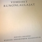 Martti Haavio: Viimeiset runonlaulajat - pikkukuva 2