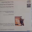 CLIFF RICHARD :: PEACE IN OUR TIME :: CD, MAXI - SINGLE - pikkukuva 2