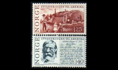 Norja 707-8 ** Amerikan siirtolaisuus 150v (1975)