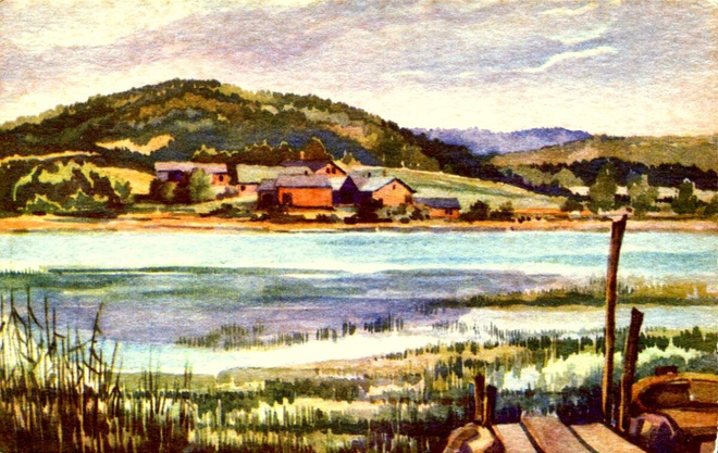 KULONUMMI, vanha maisemakortti, käyttämätön