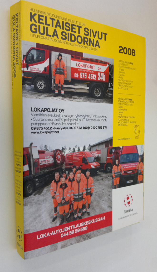 Helsingin Seudun Puheliluettelon Keltaiset sivut 2008 = G...