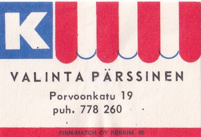 Valinta Pärssinen, Porvoonkatu 19, Kesko  Oy  . s54