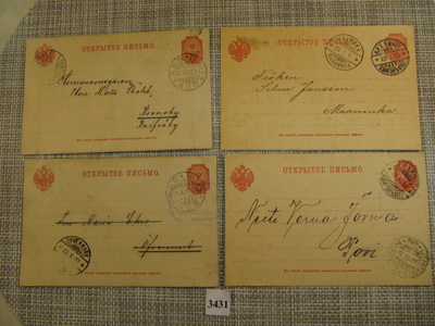 Ehiökortteja 4 kpl. 1902-1910.