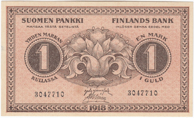 1 Markka 1918, 7 numerolla, kl.8-9