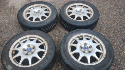Saab 16" alumiinivanteet, 205/60r16, käyvät myös Opel