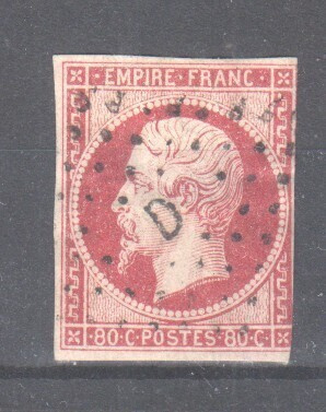 Ranska 1853 80C merkki.