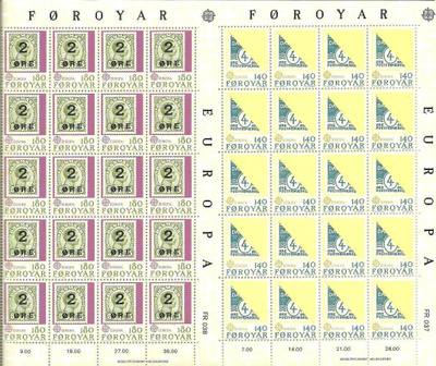 FÄRSAARET EUROPA CEPT Filatelia-aihe 2 arkkia 1979 **