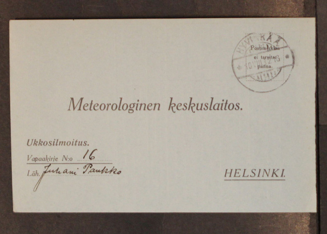 # 23215 # Ukkoskortti Hyvinkää > Helsinki
