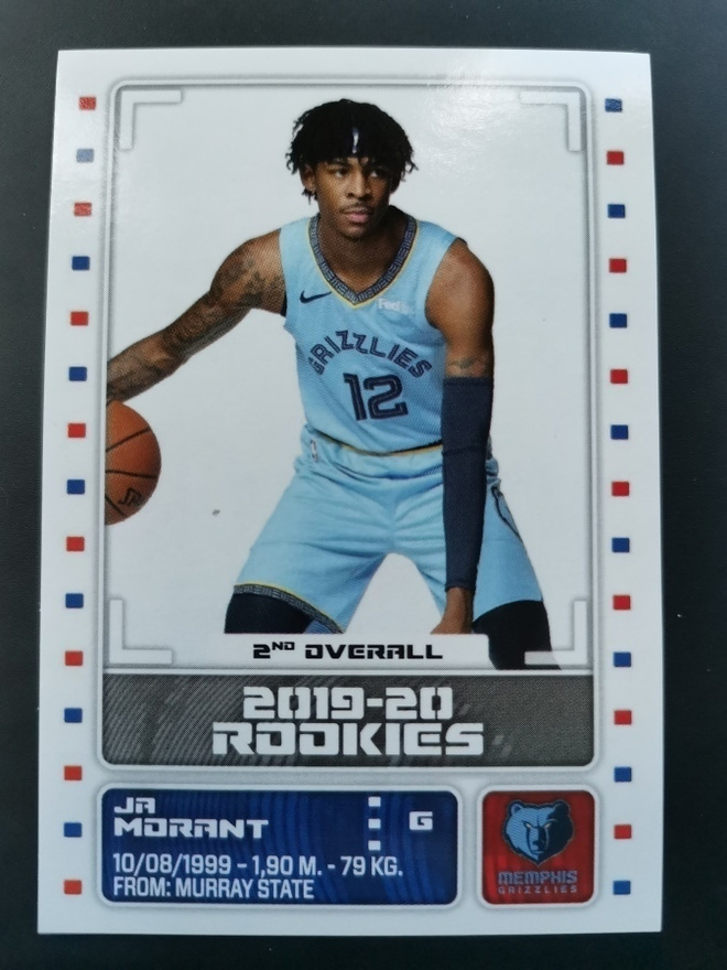 2019-20 Panini NBA sticker #444 Ja Morant Rookie
