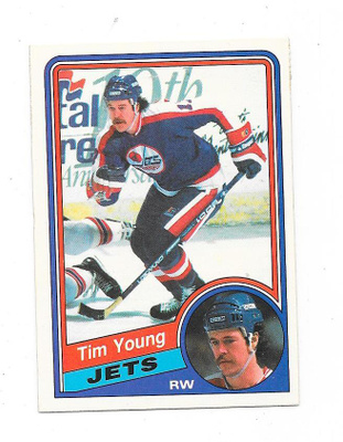 1984-85 OPC #351 Tim Young , Winnipeg Jets