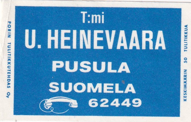 Pusula, Suomela, T:mi U. Heinevaara  2/16