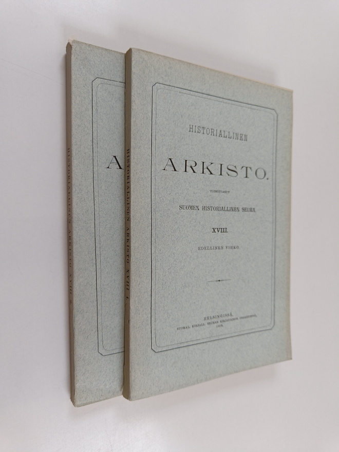 Historiallinen arkisto XVIII : 1-2