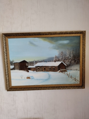 Öljyvärimaalaus v. 1985 porilainen Heikki Mäki