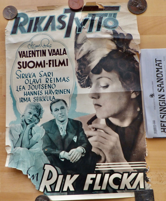 VANHA Elokuvajuliste Rikas Tyttö 1939