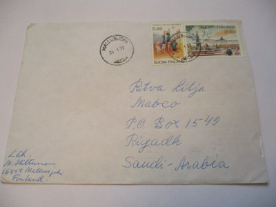 1978 Mallusjoki kuori Saudi-Arabiaan tulol.